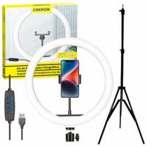 Ring Light Profissional 12 Polegadas KIT com Tripe 2 Metros - OR-PL300 KIT - Oberon