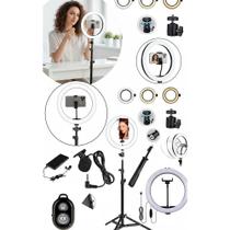 Ring Light Profissional 26cm Completo P/ Lives e Vídeos