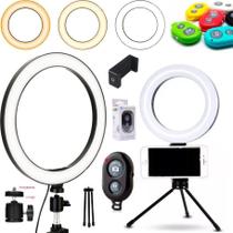 Ring Light Profissional Iluminador Led Selfie + Tripé Suporte Para Celular Vídeo Profissional Universal