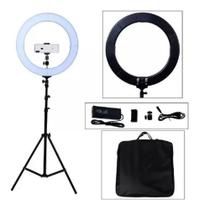 Ring Light R19 Rl18 80w 448 Leds 48cm + Suporte Celular + Tripe Ring Light R19 Rl18 80w 448 Leds 48cm + Suporte Celular + Tripe