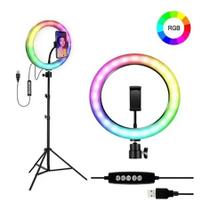 Ring Light RGB 33cm 13 Polegadas com Tripé 2m t