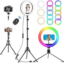 Ring Light RGB de 10,3 Polegadas com Suporte para Celular e Tripé Ring Light RGB de 10,3 Polegadas com Suporte para Celular e Tripé