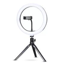Ring Light Selfie Anel com Mini Tripe Led 10 Polegadas Profissional Mesa Youtuber Make - Ring Fill Light