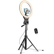 Ring Light SENSYNE de 30 cm com bastão de selfie, tripé e suporte para telefone