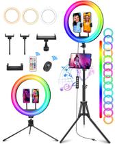 Ring Light STALLY 13.3" com Suporte de 75cm e 3 Suportes para Celular