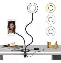 Ring Light + Suporte Celular Selfi Luminaria Abajur Youtuber