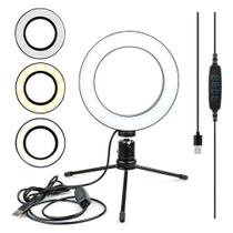 Ring Light Tripe 6 polegadas Iluminador Usb Led Misto