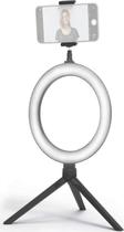 Ring Light Tzumi ON AIR 25 cm LED com tripé e suporte para microfone Ring Light Tzumi ON AIR 25 cm LED com tripé e suporte para microfone