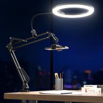 Ring Light UbeeSize 10 com suporte suspenso para telefone para iPhone