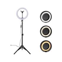 Ring Ligth Anel Luz Led Rgb 30Cm 12 Pol + Tripé Suporte Cel