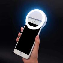 Ring Selfie Clip 3 Níveis de Iluminação para Maquiagem Make, Fotos e Videos de Celular Smartphone Tablet