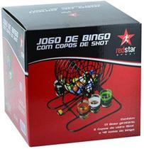 Rio de Ouro Jogo de Bingo Red Star 55 Peças com Roleta - Wellmix