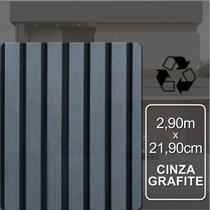 Ripado Externo Cinza Grafite de Madeira Ecológica 2,90m x 21,90cm - cada barra equivale a 0,63m²