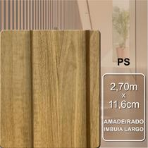 Ripado Interno Amadeirado de Poliestireno Imbuia Largo 2,70m x 11,6cm 2cm espessura - Formaco