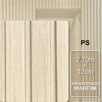 Ripado Interno Amadeirado de Poliestireno Marfim 2,70m x 12cm 1cm espessura