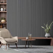 Ripado Interno de Poliestireno - Amadeirado Cinza 2,90m x 15cm 1cm espessura