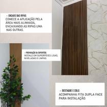 RIPADO REVESTIMENTO-Kit 35 Módulos MDF painel 11cmx45cm Placa Adesiva Revestimento 3d Parede