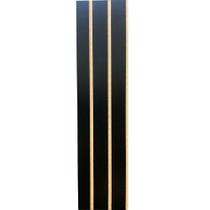 Ripas Autocolantes para Paredes Kit 20 Placas MDF Efeito Ripado Instalação Fácil Preto OEM