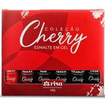 RISA - Coleção Cherry de Esmaltes em Gel Led / Uv com 6 Lindos Tons de Vermelhos - 8g