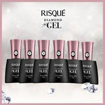 Risqué Kit Diamond Gel Top Coat - 6 unidades