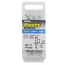 Rivets Surebonder Steel, 5 mm de diâmetro, 6 mm, alça de 15 peças Rivets Surebonder Steel, 5 mm de diâmetro, 6 mm, alça de 15 peças