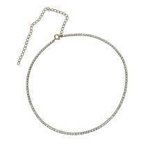 Riviera Choker Dourada Pedra Branca