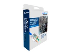 RJ45 Conector Blindado e Vazado Pronto Entrega 100 Peças - CONTRJ45VM100 - Exbom