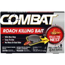 Roach Killing Bait Stations Combat, 6 unidades, pacote com 1