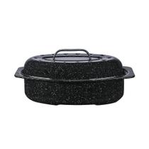 Roaster Granite Ware, oval, aço esmaltado de 13 polegadas com tampa