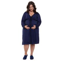 Robe Avulso Plus Size Linda Gestante Maternidade Manga Longa