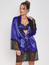 Robe Clássico em Cetim Azul Bic