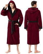 Robe de Banho com Capuz em Plush de Lã Luxuosa NY Threads para Homens