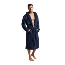 Robe de Banho Masculino com Capuz DudeRobe Algodão Felpudo Marinho G/GG Robe de Banho Masculino com Capuz DudeRobe Algodão Felpudo Marinho G/GG