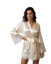 Robe de Cetim cor Champgne Noiva Lua de Mel
