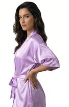 Robe de Cetim Lilás Delicado para Noiva