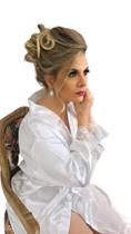 Robe de luxo romântico com renda mariana