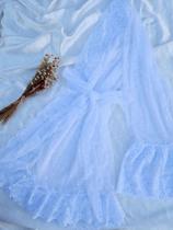 Robe em Tule com Coração e Renda Catiuscia Branco - Tamanho UN: 38-46