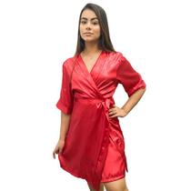 Robe feminino em cetim de seda