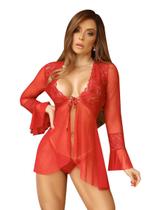 Robe Feminino em Tule Curto com Renda Luxo Sofisticado Robe Feminino em Tule Curto com Renda Luxo Sofisticado