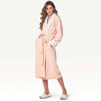 Robe Feminino Moletinho Salmão 10.01.081 - Toque Sleepwear Robe Feminino Moletinho Salmão 10.01.081 - Toque Sleepwear