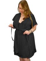 Robe Feminino Plus Size Roupão Hobby Renda Kimono Roupa de Dormir e Banho Tamanho Grande