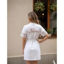 Robe Hobby Bordado Noiva Com Renda Tecido Sem Brilho Luxo Robe Hobby Bordado Noiva Com Renda Tecido Sem Brilho Luxo