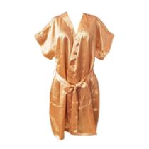 Robe Hobby Cetim Seda Noiva Casamento Madrinha Manga Curta Tamanho Unico