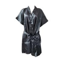 Robe Hobby Cetim Seda Noiva Casamento Madrinha Manga Curta Tamanho Unico