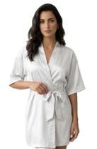 Robe Hobby Roupão Branco Curto Noiva Feminino