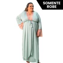 Robe Longo Feminino Plus Size Renda Maternidade Gestante Conforto