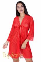 Robe luxo vermelho renda jacar e tule - 6000