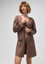 Robe Manga Longa Em Tricô