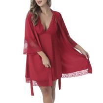 Robe Microfibra Renda