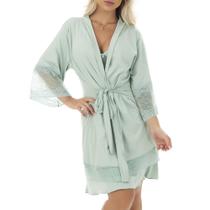 Robe Microfibra Renda